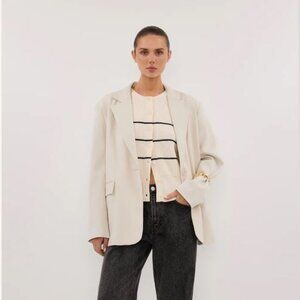 DISSH Kate Cream Stripe Knit Vest Size XS